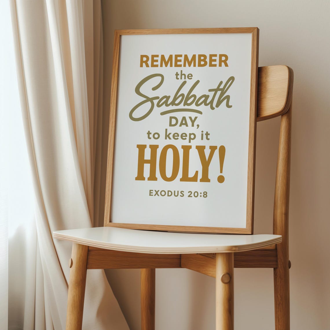 Remember The Sabbath Day To Keep It Holy Exodus 20:8 Scripture Poster