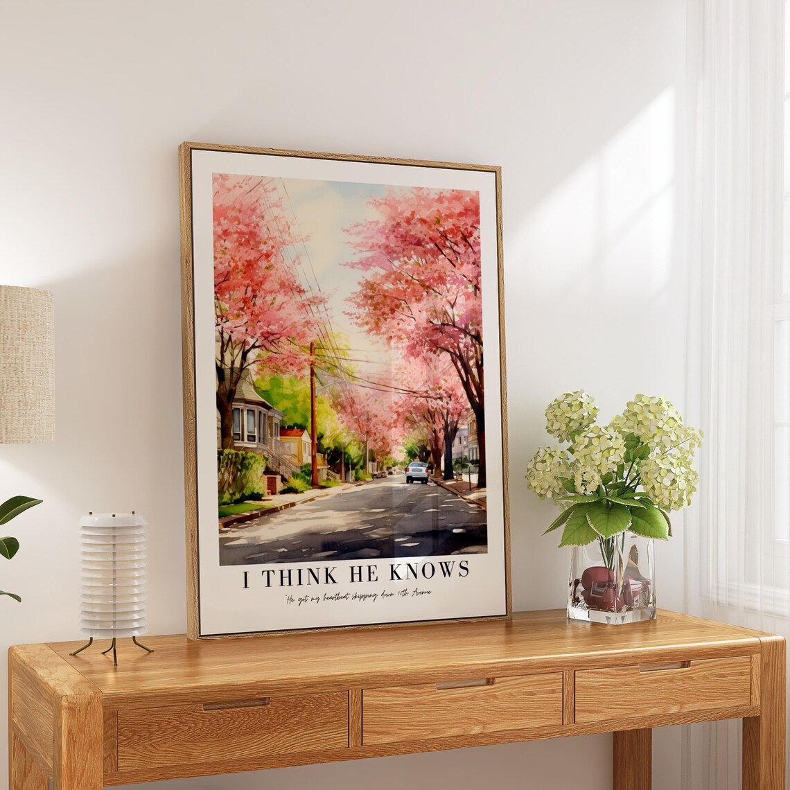 Taylor Swift I Think He Knows Cherry Blossom Street Lyric Poster - Image 3