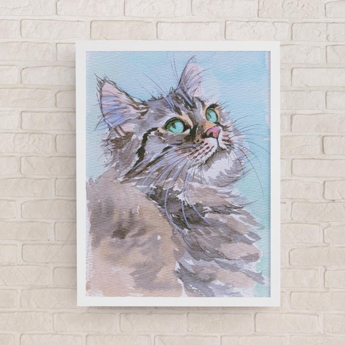 Custom Pet Portrait Watercolor Painting, From Photo