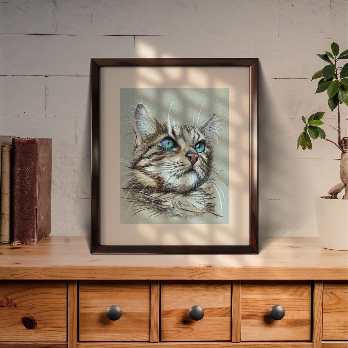 Custom Pet Portrait From Photo Color Pencils Drawing Cat Portrait Custom Dog Painting Wall Art Custom Pet Painting Cat Painting - Image 2