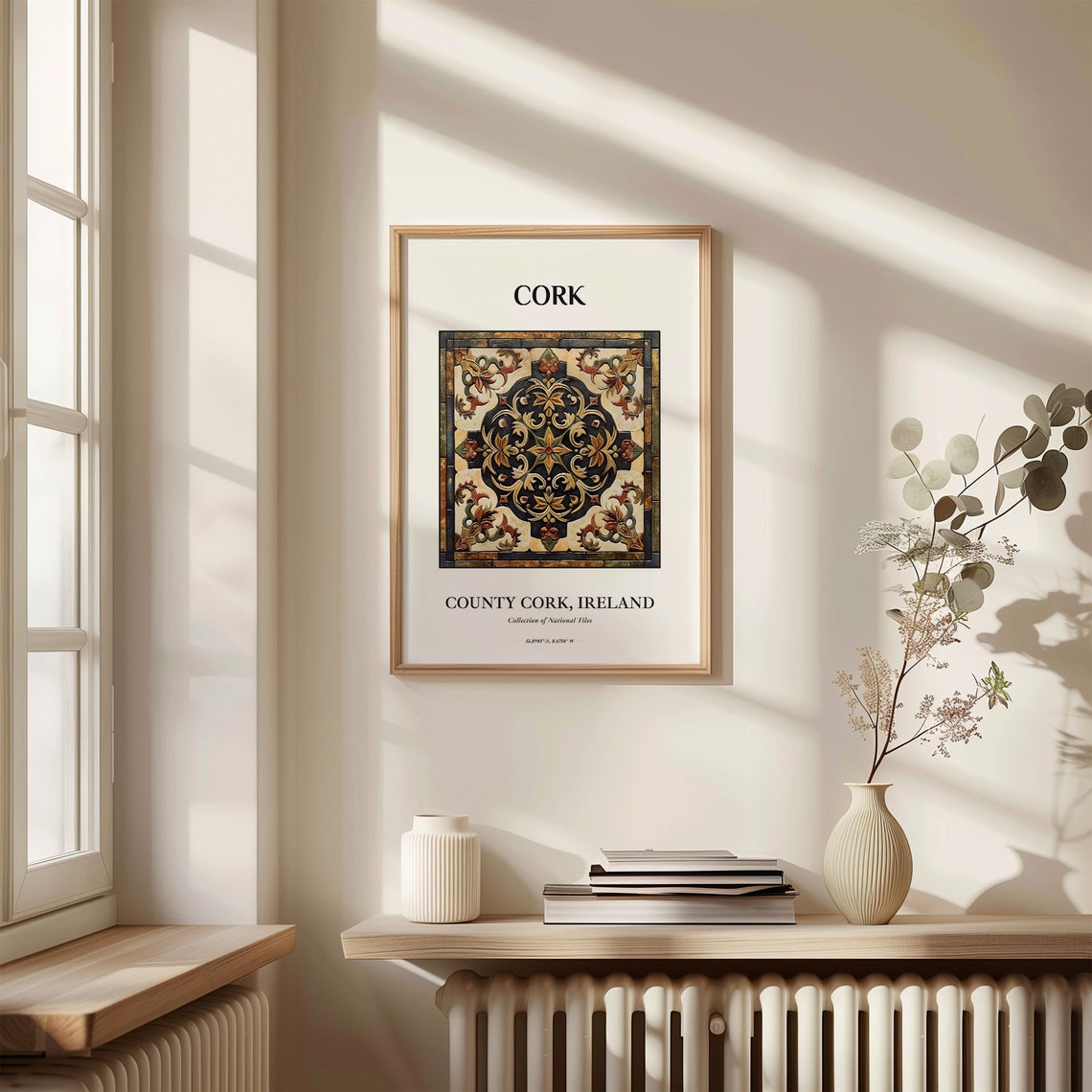 Cork County Ireland Rustic Earth Tone Cork Tile Home Decor Poster - Image 3