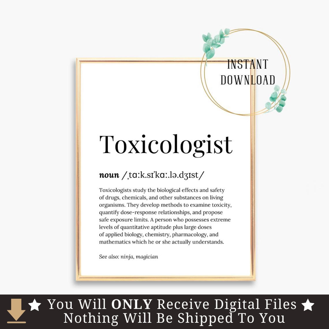 Toxicologist Ninja Magician Dictionary Definition Gift Poster - Image 3