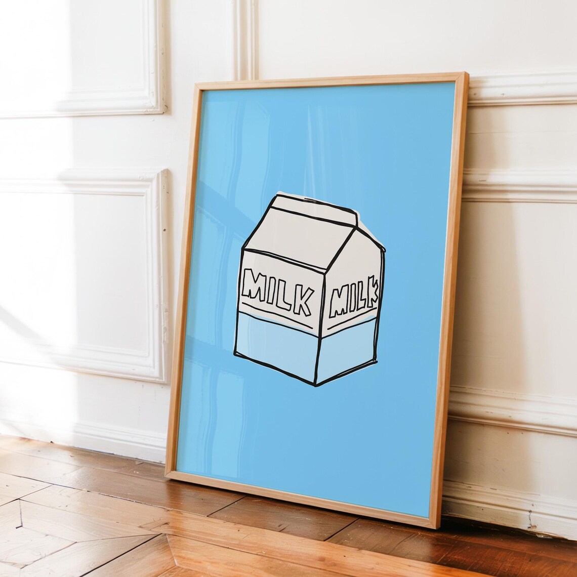 Milk Carton Retro Food Illustration Art Print