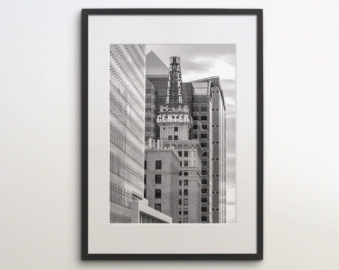 Salt Lake City Utah Skyscraper Travel Poster, Walker Center