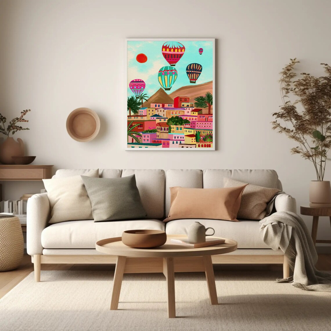 Cappadocia Hot Air Balloons Fairy Chimneys Turkey Travel Art Print - Image 2
