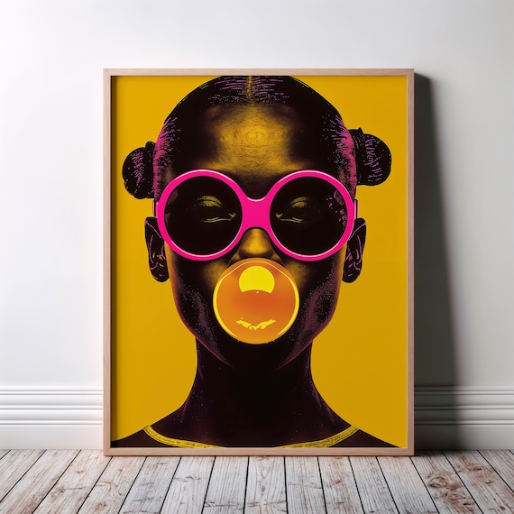 Black Wall Art, Afrocentric Afrofuturistic Art Print