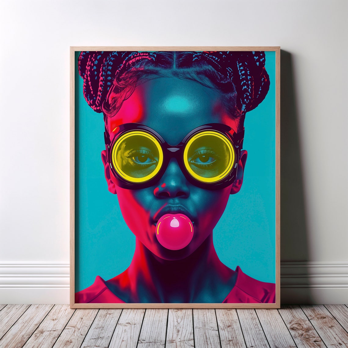 Black Wall Art African Print Afrocentric Afrofuturistic Urban Colourful