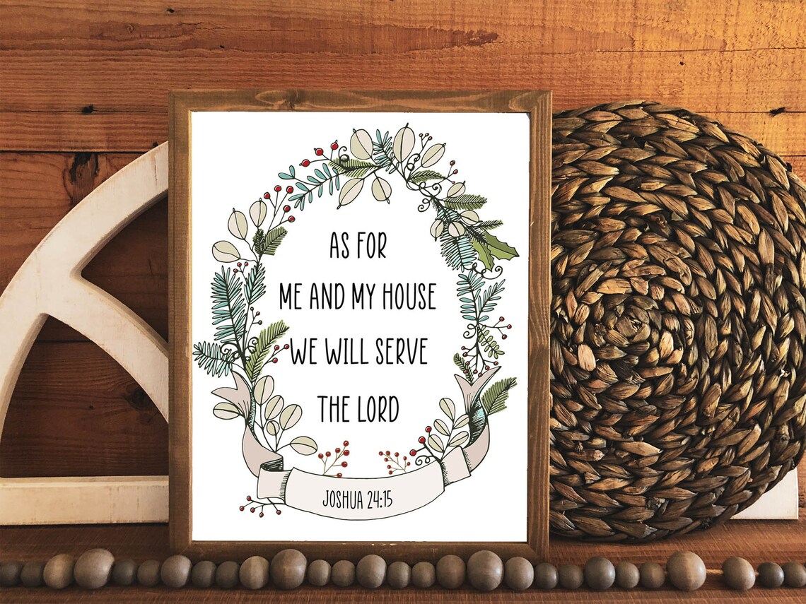 As For Me and My House We Will Serve the Lord Joshua 2415 Wall Art - Image 2