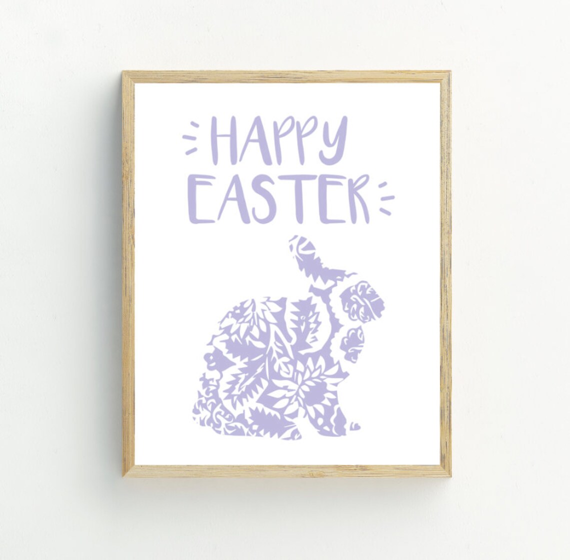 Happy Easter Rabbit Poster, Easter Wall Art