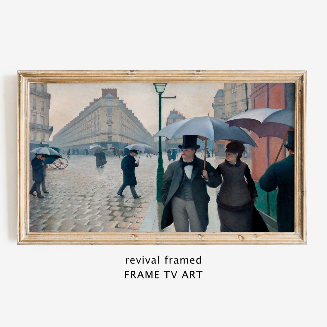 Gustave Caillebotte Paris Street Rainy Day Umbrella Scene Poster