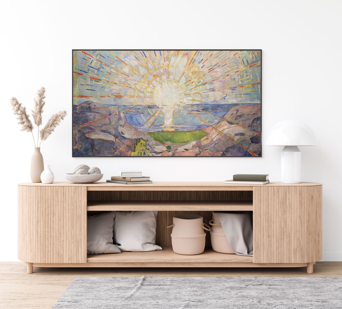 Edvard Munch The Sun Radiant Sunrise Over Fjord Symbolist Masterpiece Wall Art - Image 4