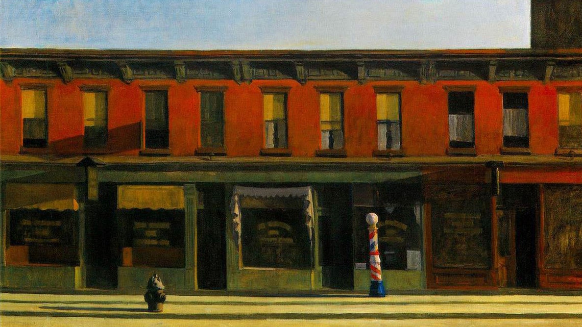 Edward Hopper Early Sunday Morning Storefront Row Classic Wall Art - Image 3