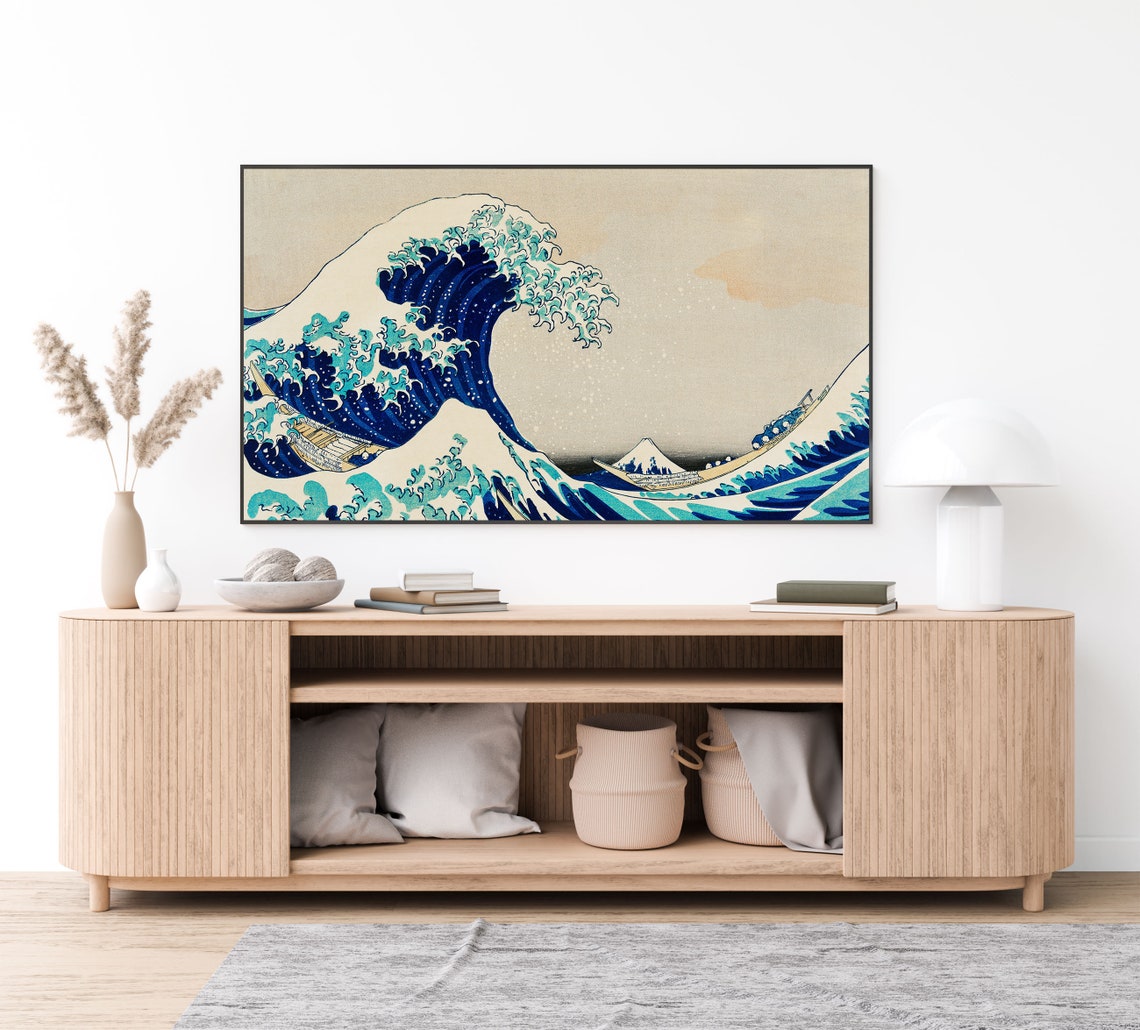 Hokusai Great Wave off Kanagawa Japanese Woodblock Art Style Poster - Image 2
