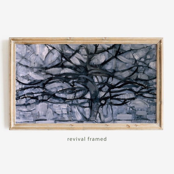 Frame Tv Art Fall Halloween Neutral Minimalist Home Decor Vintage Autumn Moody Tree Landscape Gallery Wall Cottagecore