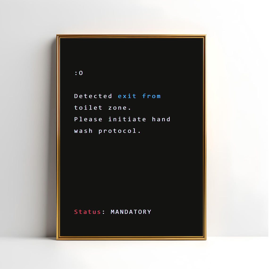 Hand Wash Protocol Poster Funny Bathroom Wall Art Toilet Tech Humor Vertical Poster Snarky Bathroom Decor Clean Hands Sign - Image 3