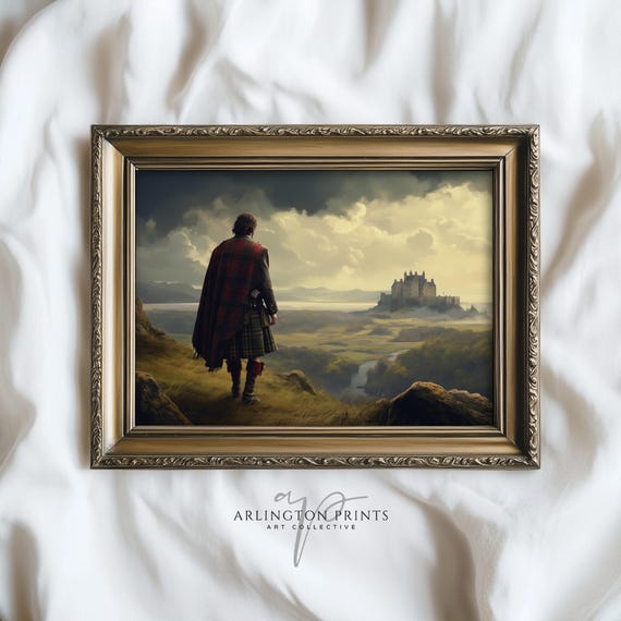 Highlander Art Outlander Scotland Travel Poster