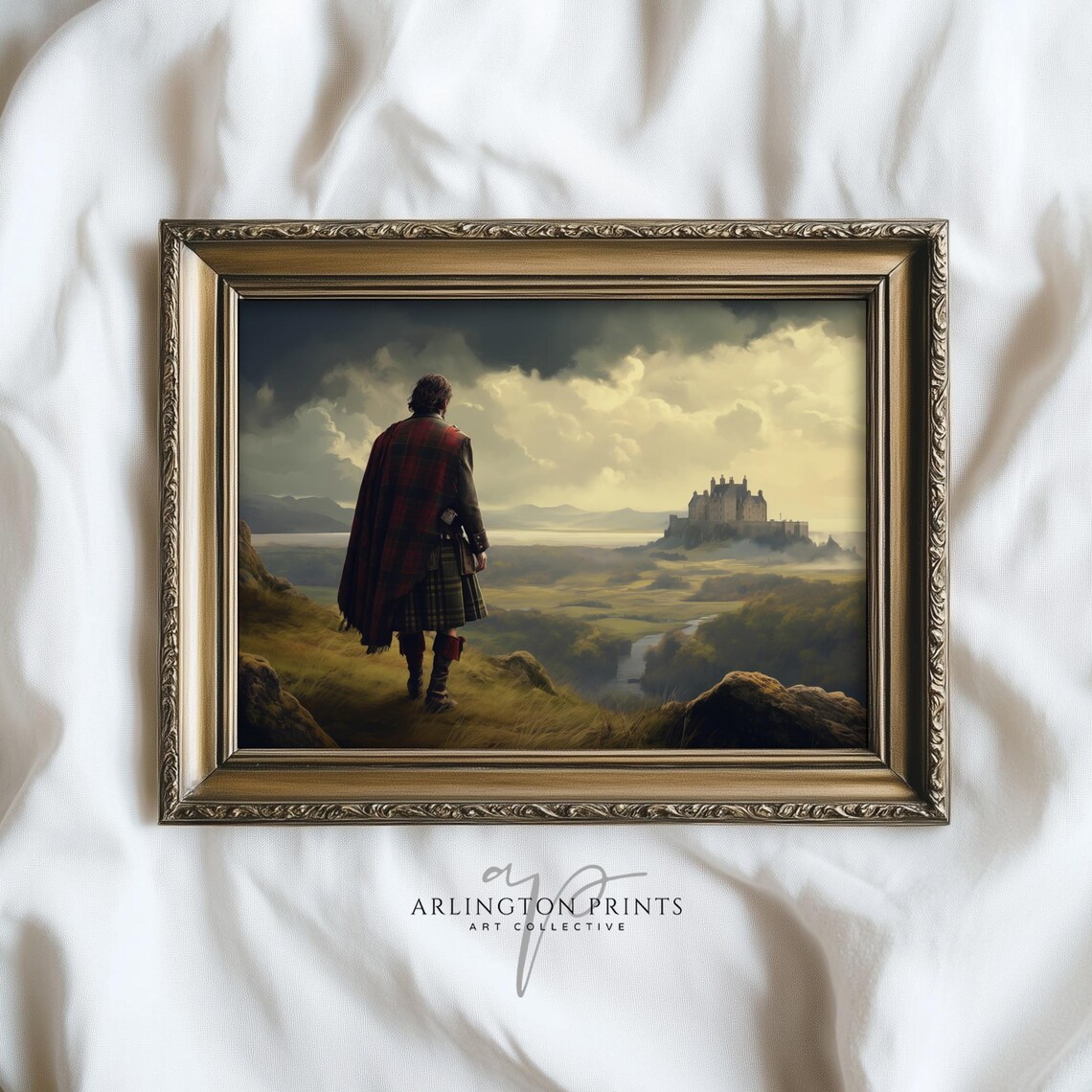Highlander Art Outlander Scotland Travel Poster