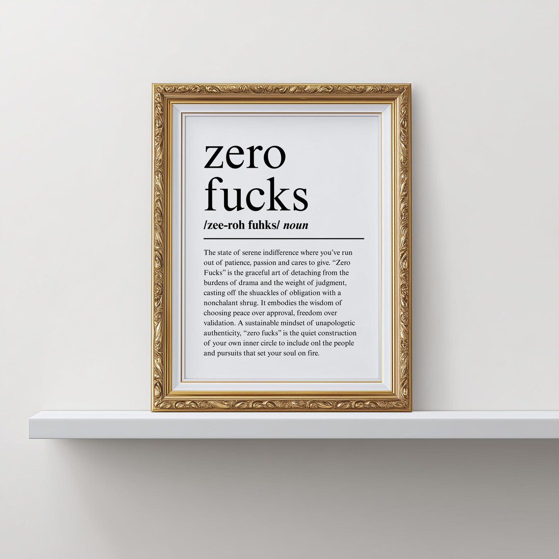Zero Fucks Definition, Funny Sarcastic Quote