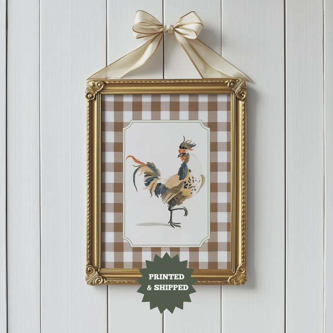 Country Kitchen Rooster Vintage Farmhouse Art Print