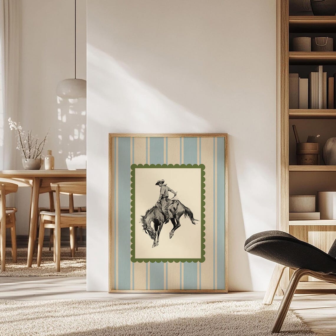 Western Cowboy Vintage Rodeo Decor Art Print