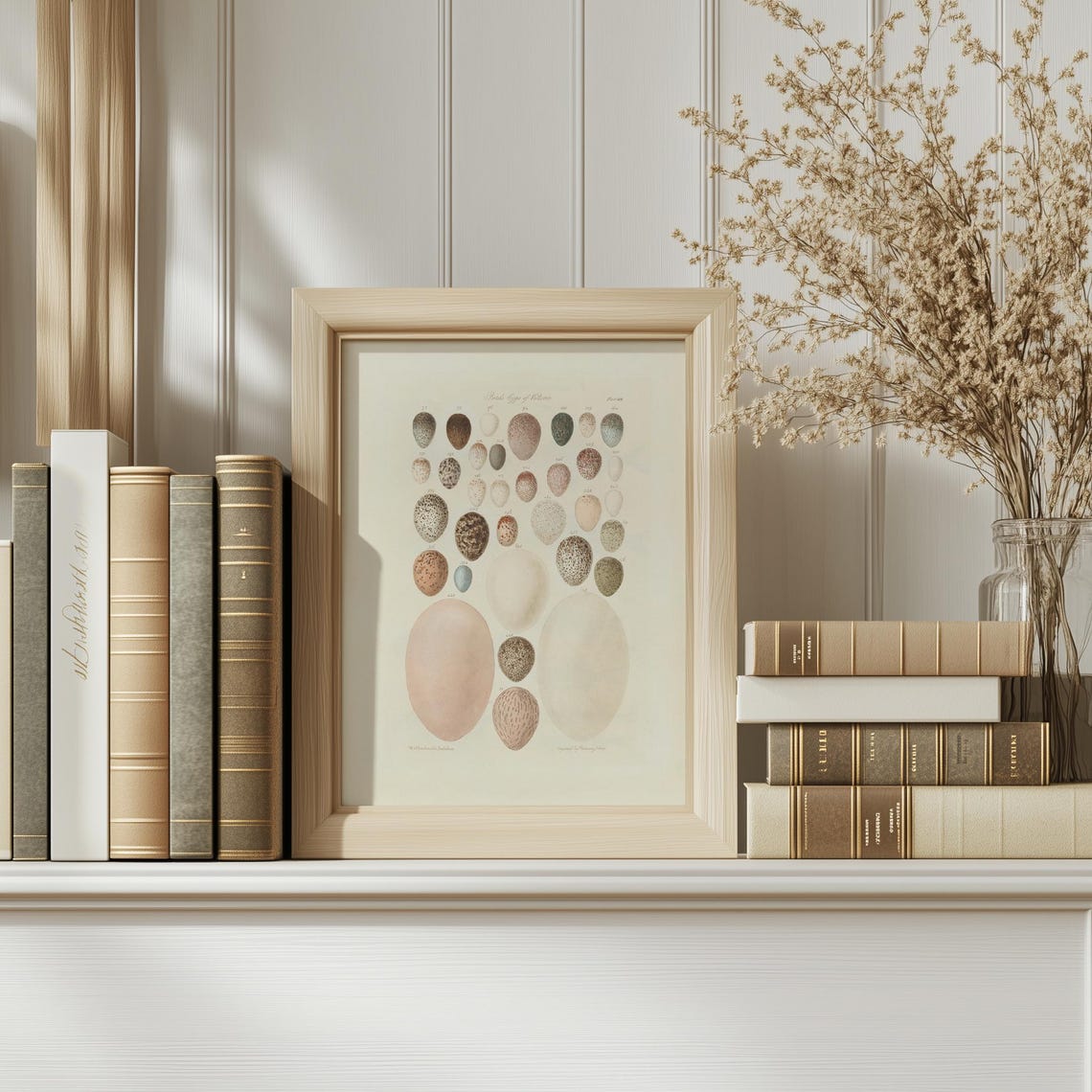 Antique Bird Eggs of Nature Scientific Chart Illustration Poster - Image 3