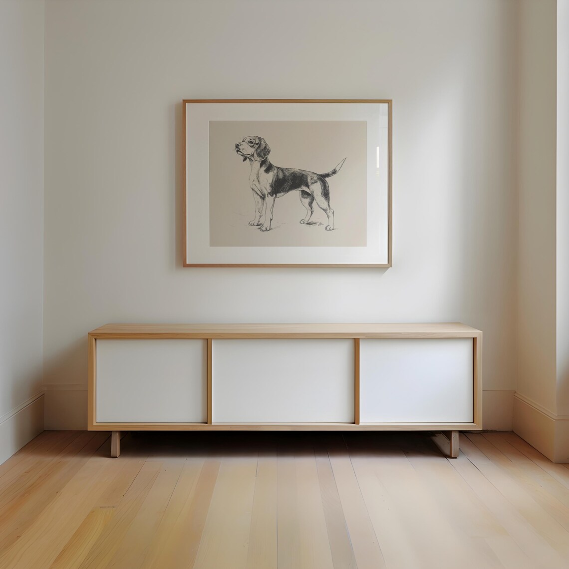 Beagle Vintage Print Dog Wall Decor Antique Retro Painting Farmhouse Art Country Drawing Dog Sketch Retro Pet Poster Beagle Art - Image 2