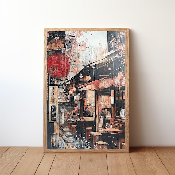 Japan Cafe Poster Coffee Lover Gift Shop Wall Art Barista Decor Cute Caf Print For Kitchen Cfe8