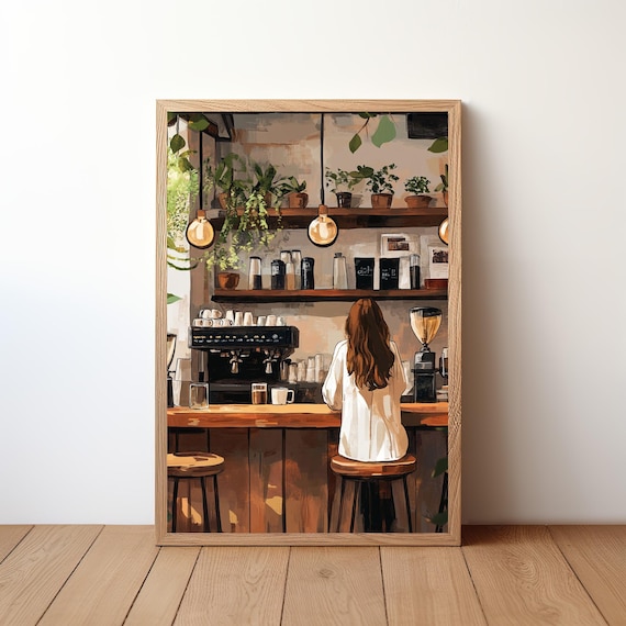 Cozy Cafe Poster Coffee Lover Gift Shop Wall Art Barista Decor Cute Caf Print For Kitchen House Cfe19