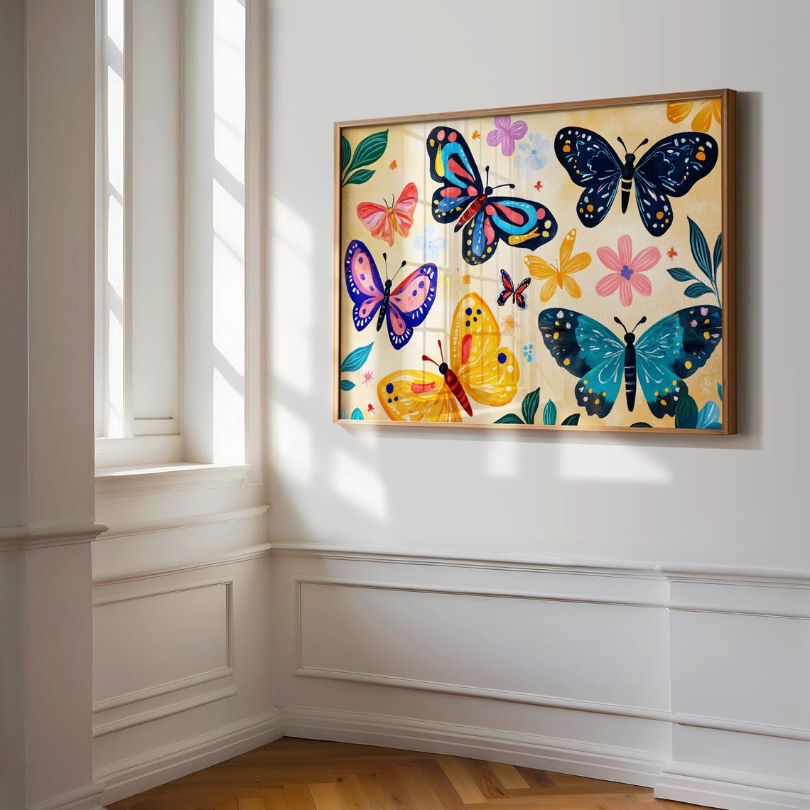 Print Butterfly Portrait Painting Mexican Wall Art New Listing 14 - Image 3