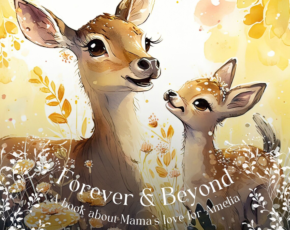Personalized Book for Mom, Kids Gift Art Print