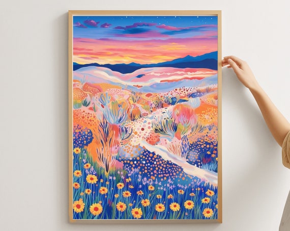 Western Art Print, Vintage Retro Texas Wall Art