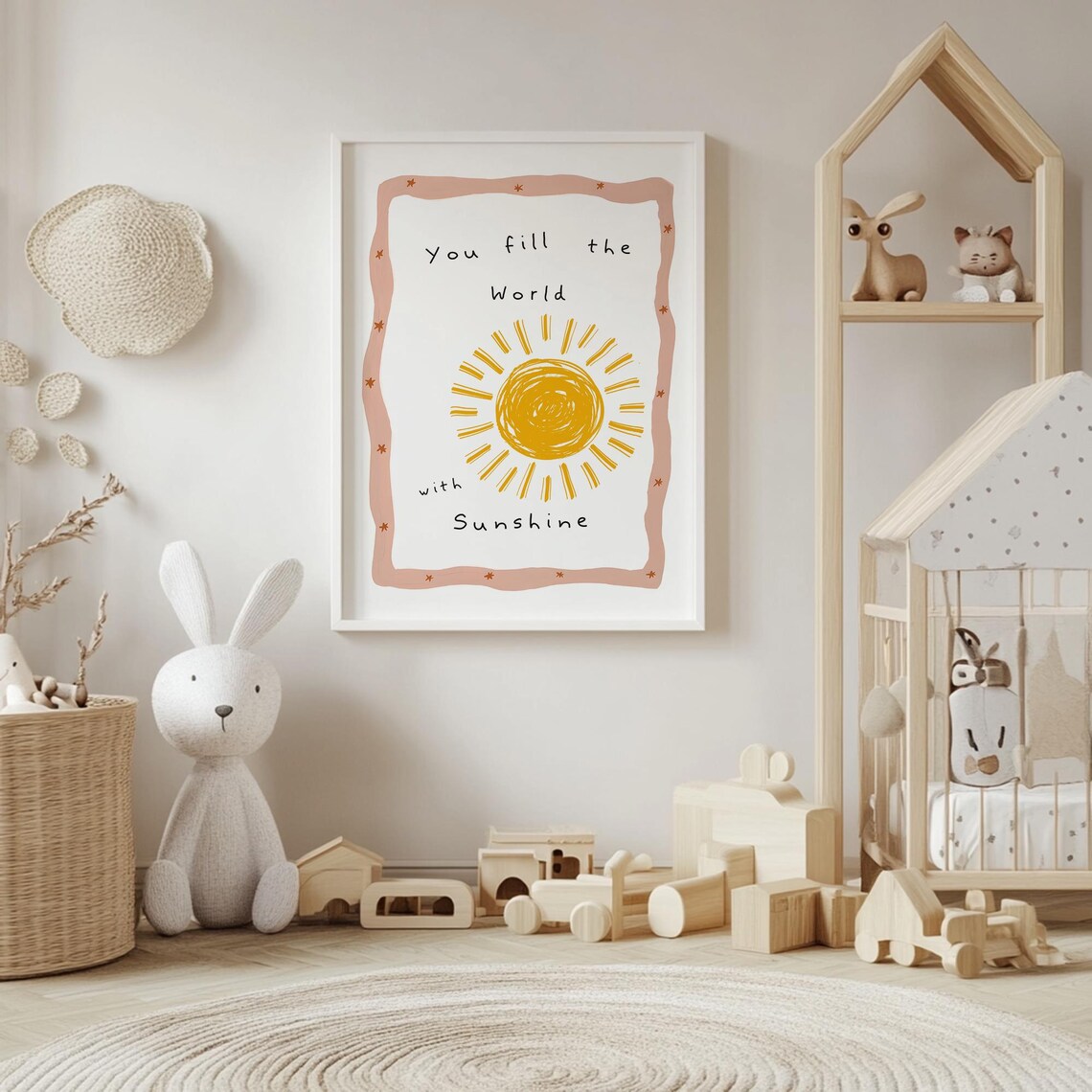 You Fill The World With Sunshine Kids Affirmation Art Print - Image 4