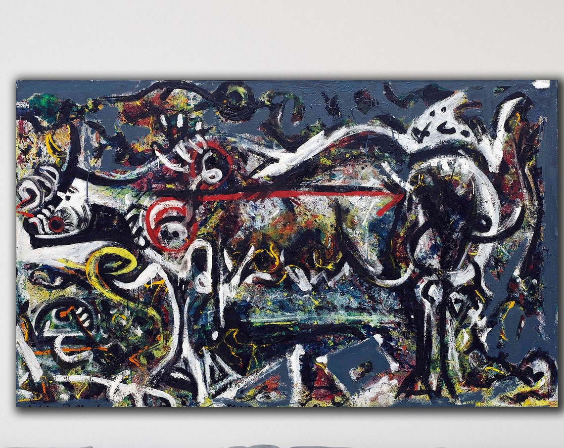 Jackson Pollock The She Wolf Early Abstract Mythic Creature Art Poster