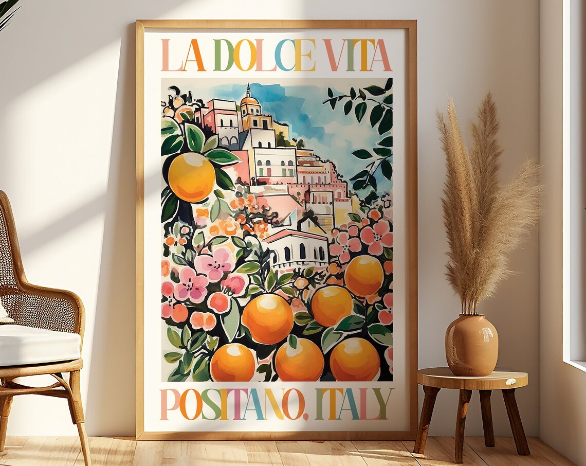 La Dolce Vita Positano Italy Citrus Blossoms Amalfi Coast Poster
