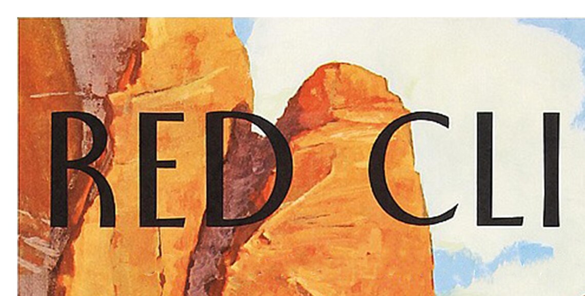 Moab Utah Travel Poster, Red Cliffs Landscape - Image 2