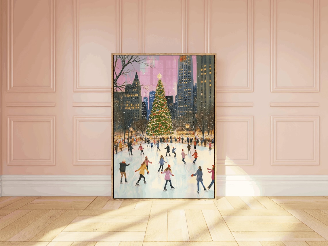 Christmas In The City Central Park Wall Art Print