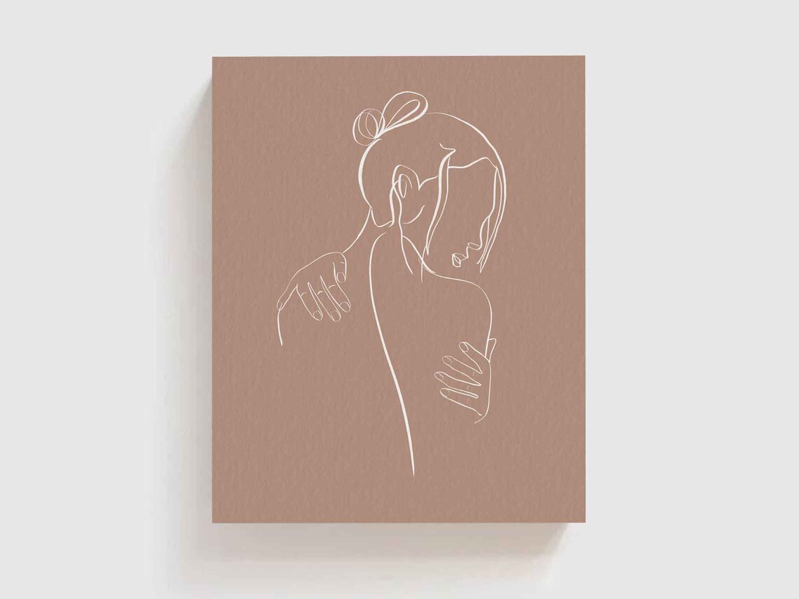 Abstract Woman Line Art Minimalist Body Positivity Wall Poster