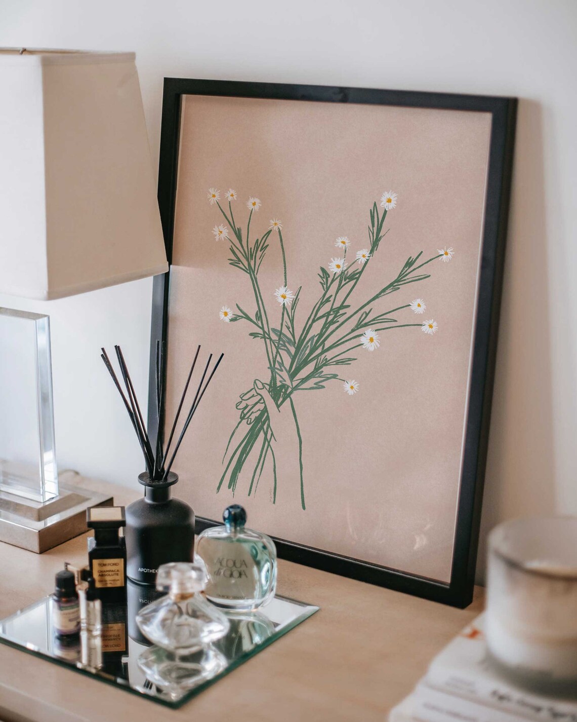 Spring Floral Daisy Poster, Minimalist Floral Art - Image 3