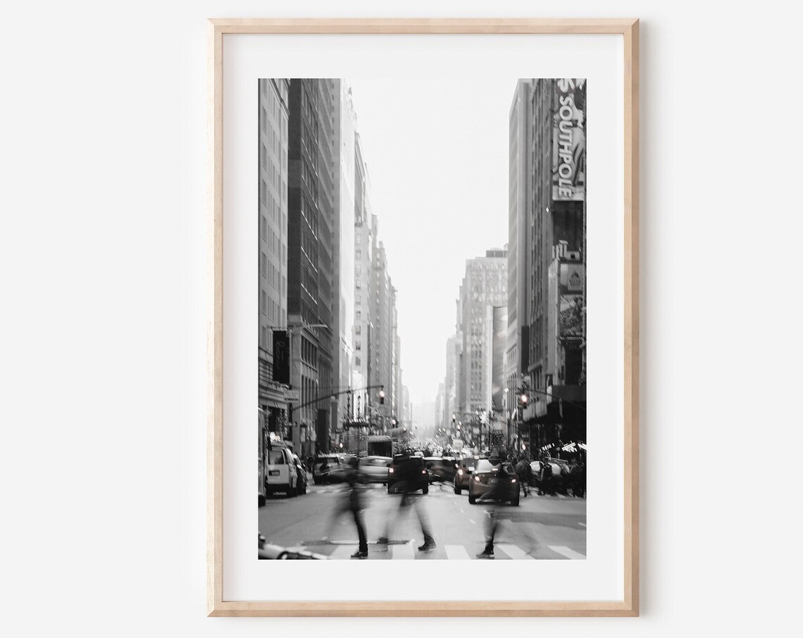Manhattan Skyline, Black and White Travel Poster