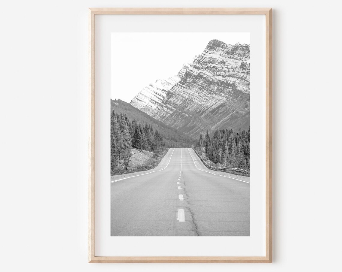 Colorado Black And White Road Travel Poster