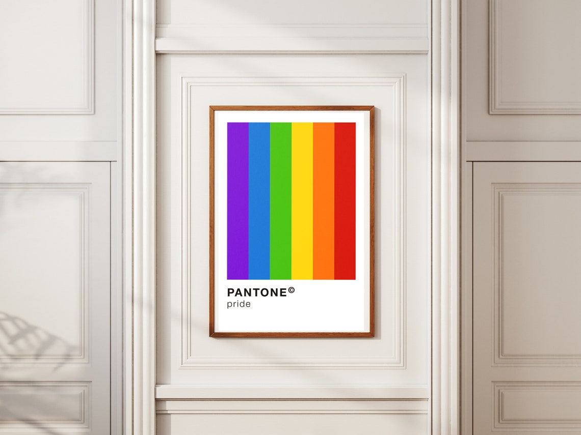 Pantone Pride Rainbow Color Swatch Minimalist Modern Art Poster - Image 2