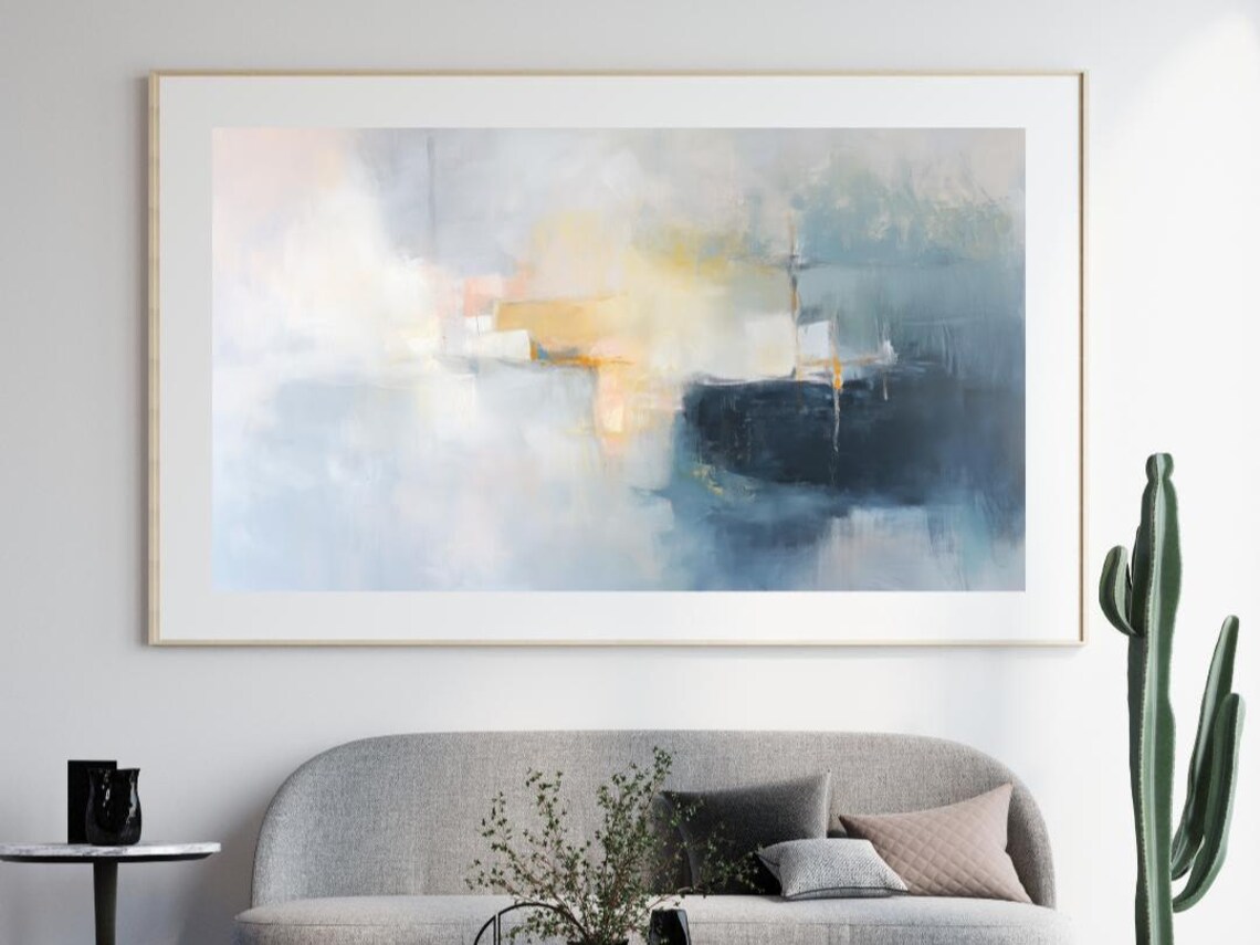 Soft Pastel Abstract Minimalist Modern Art Print - Image 3