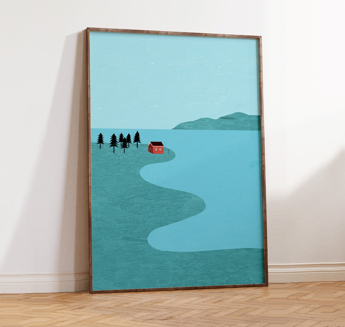 Sweden Poster, Scandinavian Nordic Travel Poster