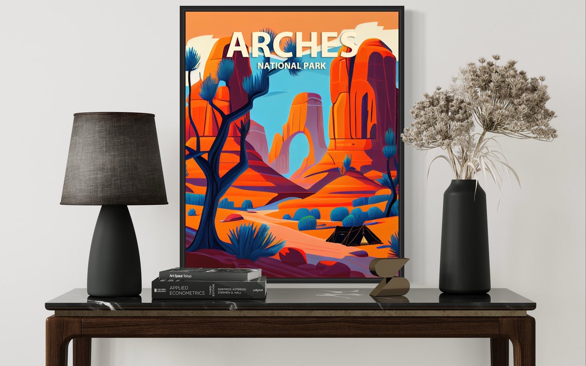 Arches National Park Red Rock Arch Desert Utah Landscape Poster - Image 3