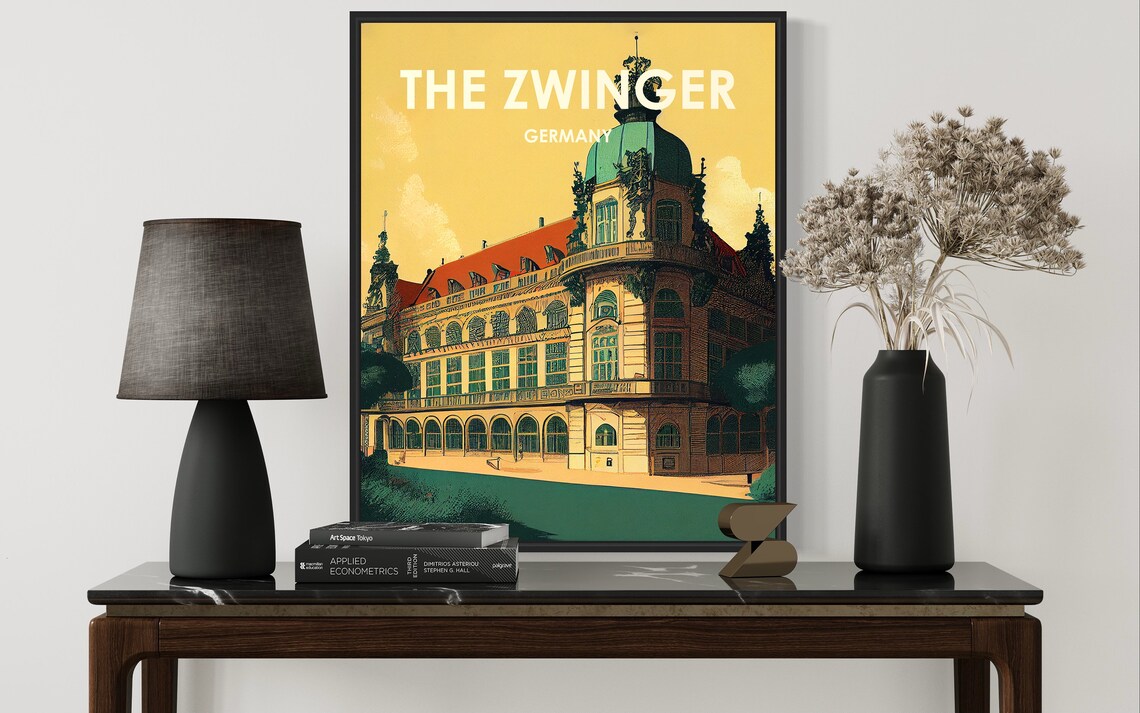 The Zwinger Germany Baroque Palace Architecture Travel Poster - Image 2