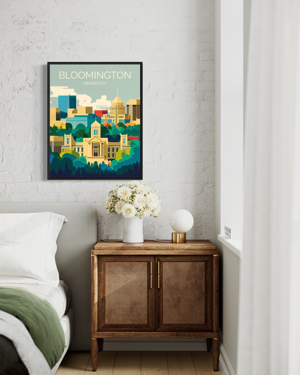 Bloomington Minnesota City Skyline Classical Building Travel Poster - Image 3