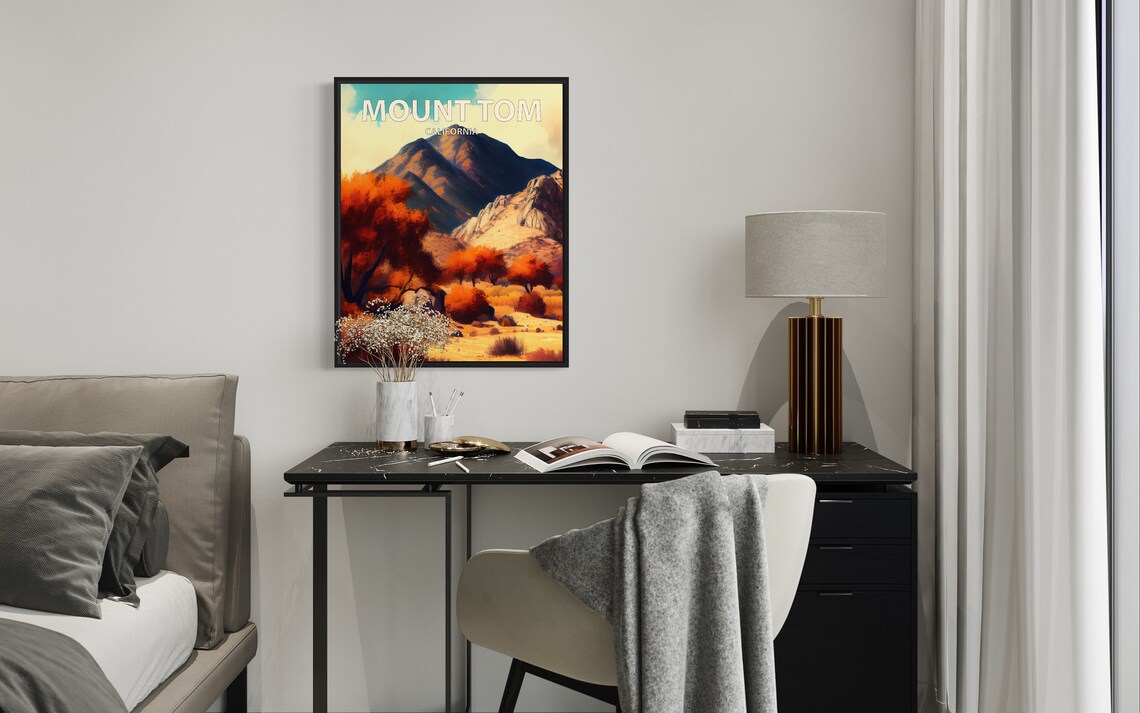 Mount Tom California Sierra Nevada Autumn Oaks Golden Hills Poster - Image 2
