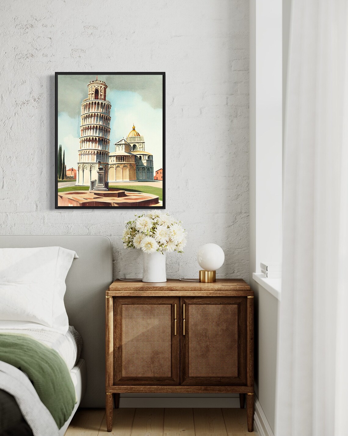 Leaning Tower of Pisa Italy Historic Landmark Retro Travel Poster - Image 2
