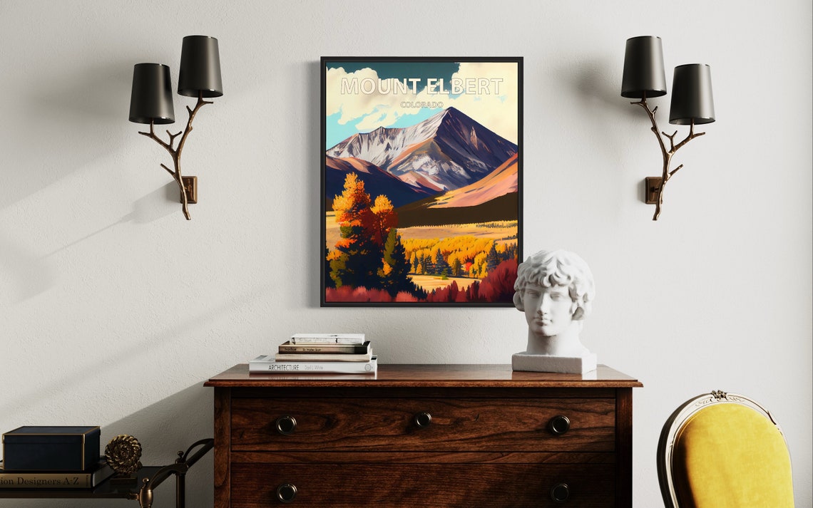 Scenic Mount Elbert Colorado Autumn Aspens Mountain Summit Poster - Image 2