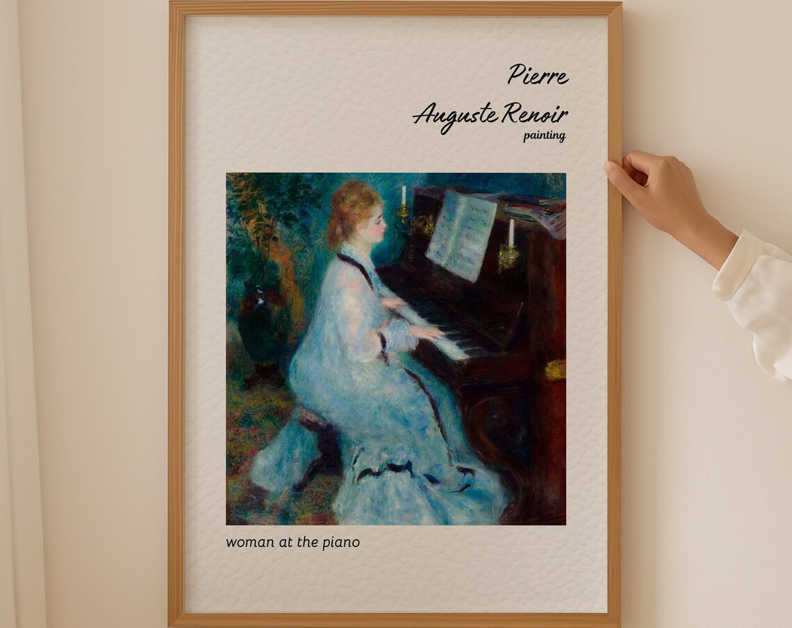 Pierre Auguste Renoir Woman At The Piano Candlelight Music Poster